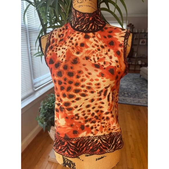 ST. JOHN PRINTED sport shell size petite (jo100 - Picture 1 of 7